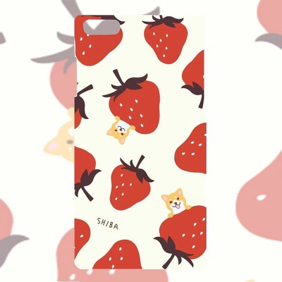 日本动漫周边草莓柴犬SHIBA萌萌少女风硅胶软壳手机壳套包邮全新