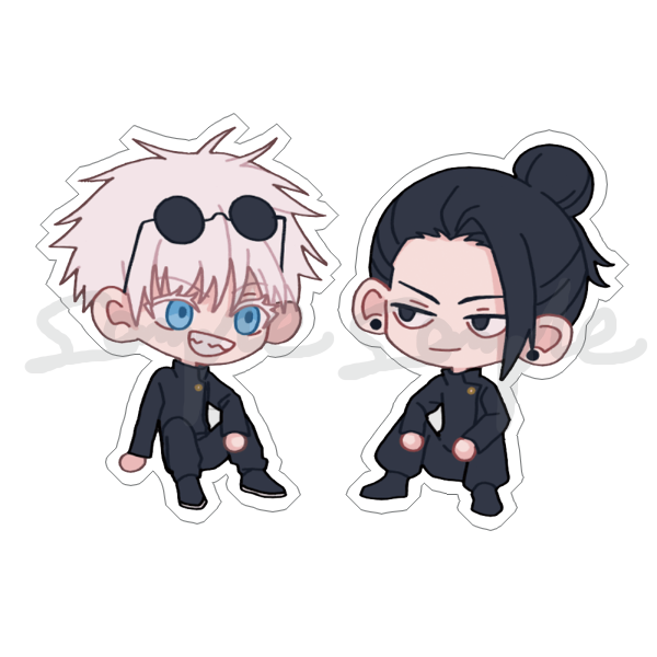 动漫周边游戏周边玩具咒术回转五条q版透明亚克力挂件现货满包邮