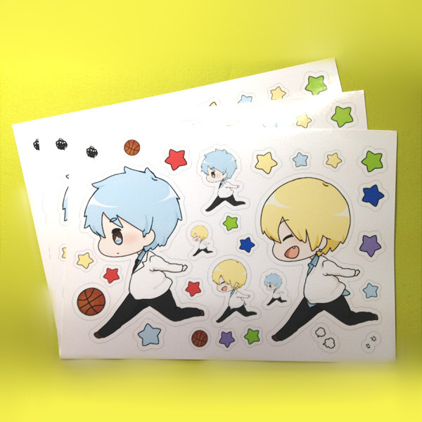 绮丽屋日本动漫周边q版奔跑黑子奇迹的世代随意贴高光覆膜贴纸