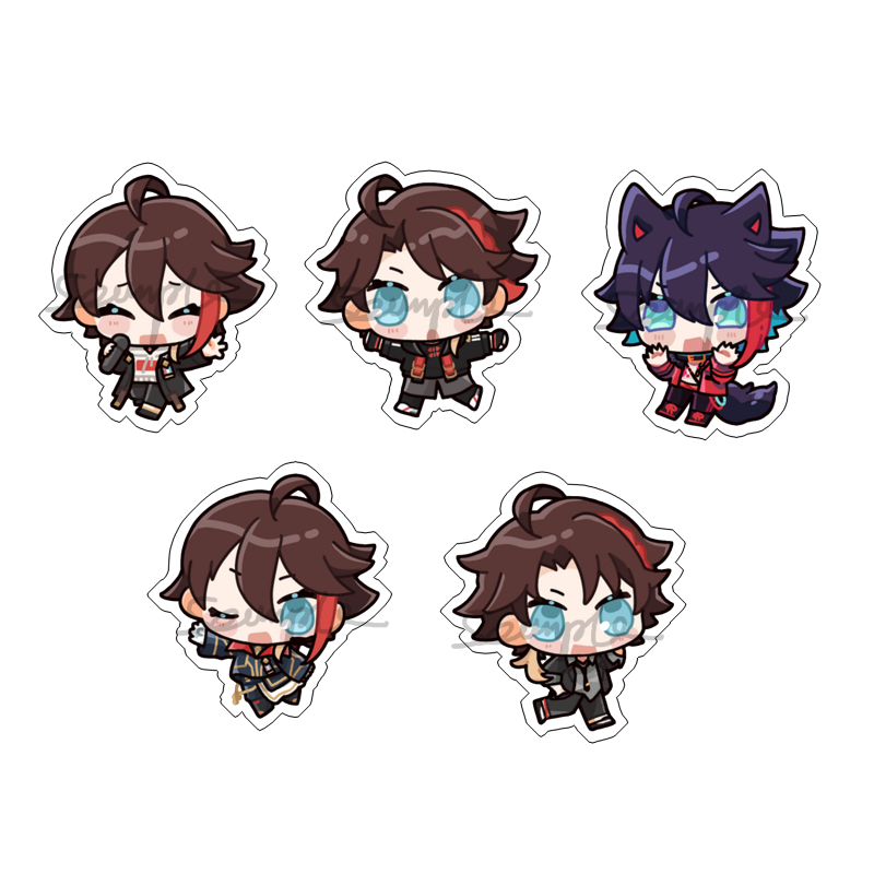 动漫游戏周边主播周边三枝明那Q版透明亚克力挂件挂饰全新包邮