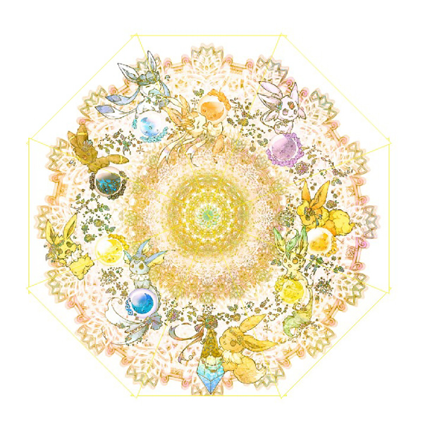 绮丽屋日本动漫周边口袋妖怪伊布水晶萌萌晴雨三折伞含伞套满包邮