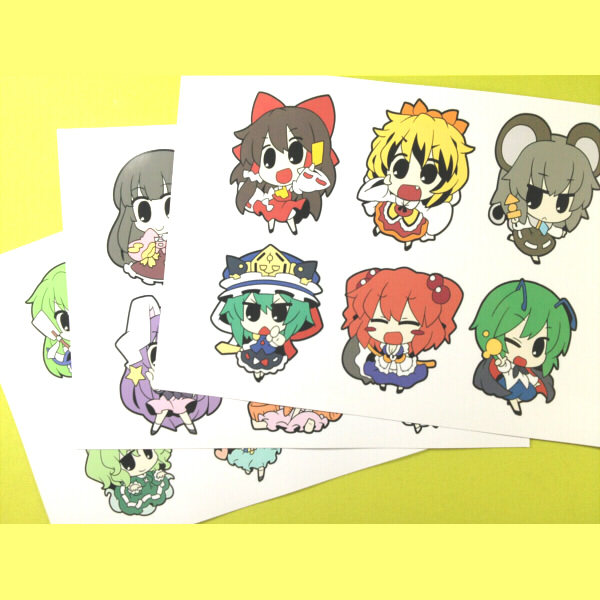 绮丽屋日本动漫周边东方计划project博丽灵梦人物q版质感贴纸现货