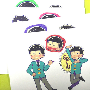 绮丽屋日本动漫周边阿松松家十四松椴松轻松一松贴纸满百包邮新品