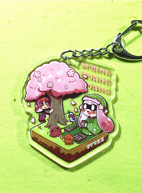 绮丽屋日本动漫周边喷射战士SPLATOON章鱼透明亚克力挂件满百包邮