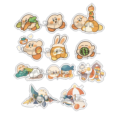 动漫游戏周边星之卡比KIRBY Q版透明亚克力挂件现货全新满百包邮