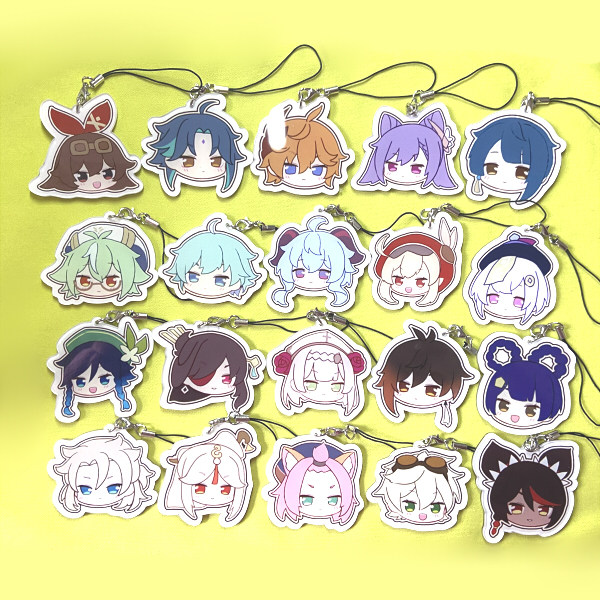 绮丽屋动漫周边原神genshin钟离达达利亚魈小q版亚克力挂件挂饰