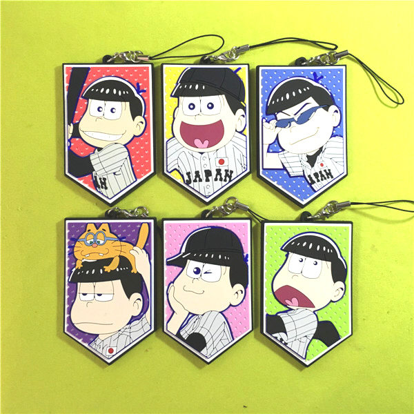 绮丽屋日本动漫周边原单散货阿松家六子大号橡胶挂件满百包邮新品