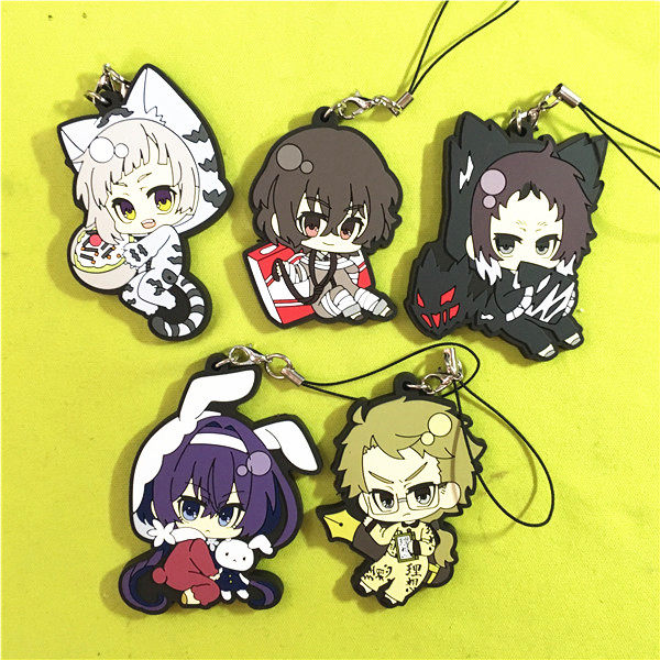 绮丽屋日本动漫周边原单散货文豪野犬布偶装橡胶挂件满百包邮新品