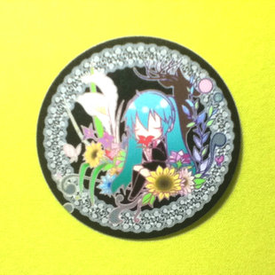 绮丽屋动漫周边vocaloid/V家MIKU磨砂质感贴纸随意贴饭盒贴满包邮