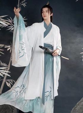 男汉服出租男士古装公子男生飘逸中国风仙气超仙毕业拍照演出走秀