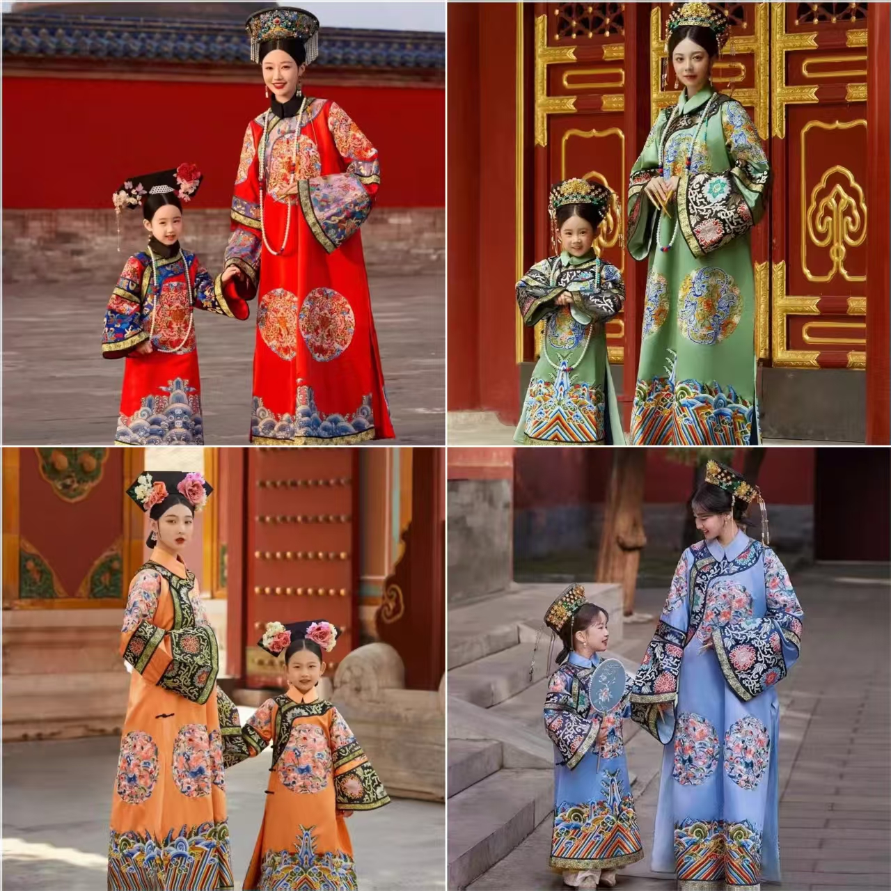 出租清朝甄嬛古装满清皇后贵妃头饰亲子娘娘格格服装舞台演出租赁