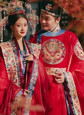 宋制婚服出租泰勒马丁凤冠霞帔大拖尾中式结婚礼服婚庆仪式走秀