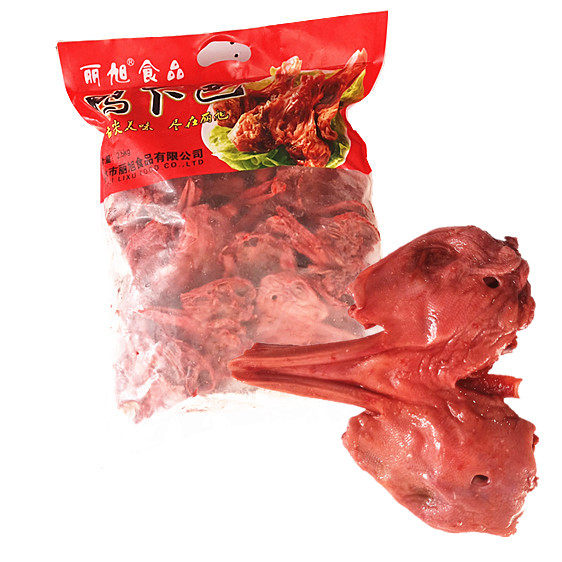 烧烤鸭头已入味5斤装整袋 丽旭鸭下巴2500g有鸭舌头油炸生腌制带