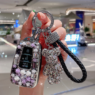 适用丰田钥匙套凯美瑞卡罗拉雷凌亚洲龙汉兰达凌放rav4亚洲狮包扣