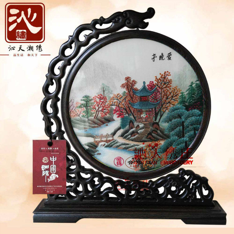 山水湘绣沁天湖南风景