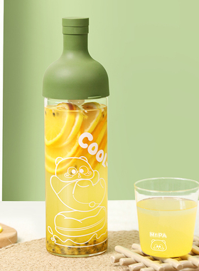 HARIO&MASADA&Mr.PA联名 耐热玻璃冷泡壶带滤网冷萃瓶泡茶壶套装