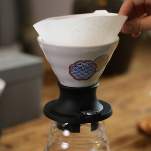 V60陶瓷聪明杯浸泡式 HARIO&橘吉联名款 滤杯手冲咖啡艺术家用送礼