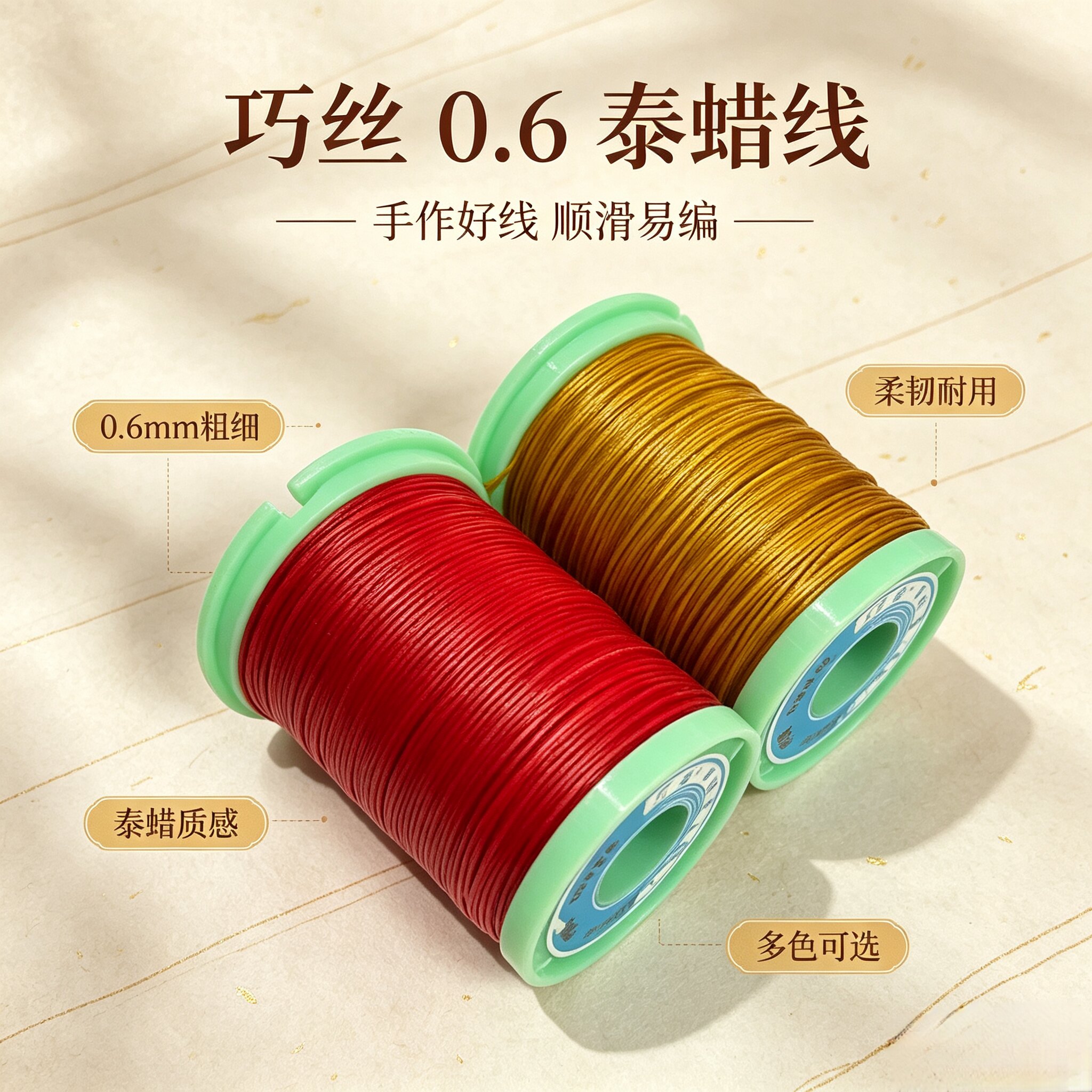 diy巧丝泰蜡高端耐磨防水手绳