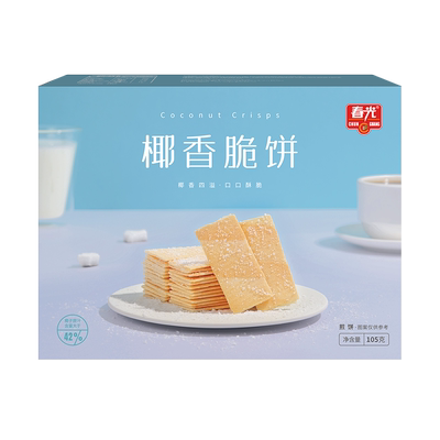 春光海南特产椰香脆饼105g休闲