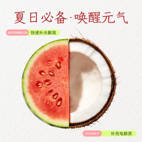 245ML*10瓶春光熟椰子与沙西瓜椰汁 夏日饮品【新品试吃】