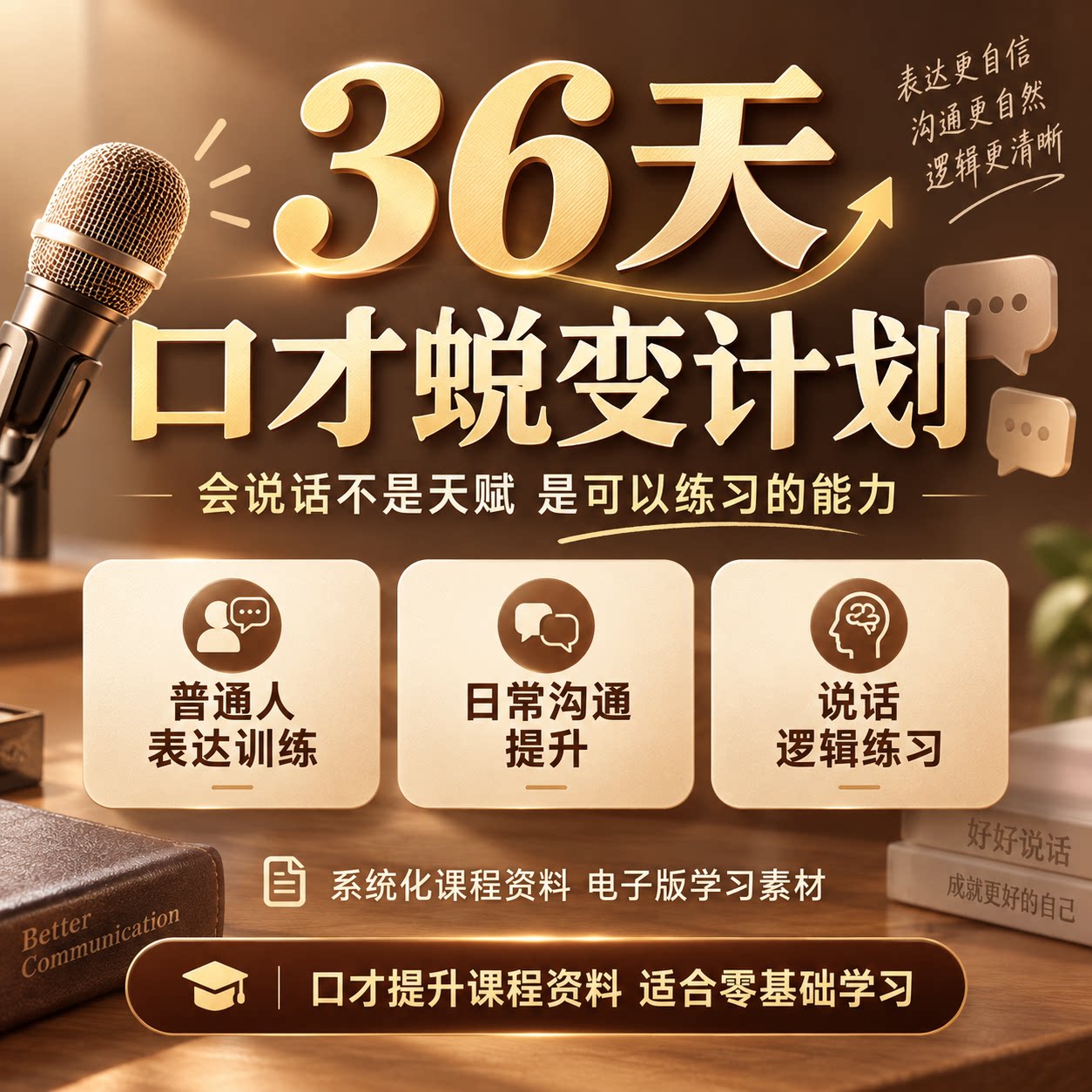 36天口才蜕变计划参考资料电子版普通人表达训练日常沟通说话逻辑