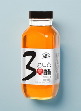 7果醋3果醋 三锋果醋苹果醋饮料山楂醋饮料 12瓶*360ml整箱玻璃瓶