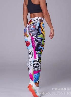 happy haunts leggings halloween pumpkin workout yoga pants