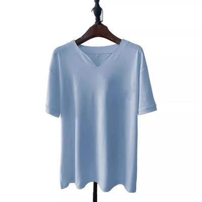 V-neck Pocket T-shirt Muscle Top Large Short Elastic Size