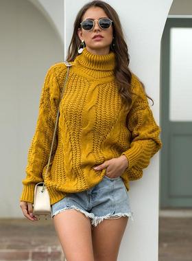 sueter mujer new loose size turtleneck solid color korean