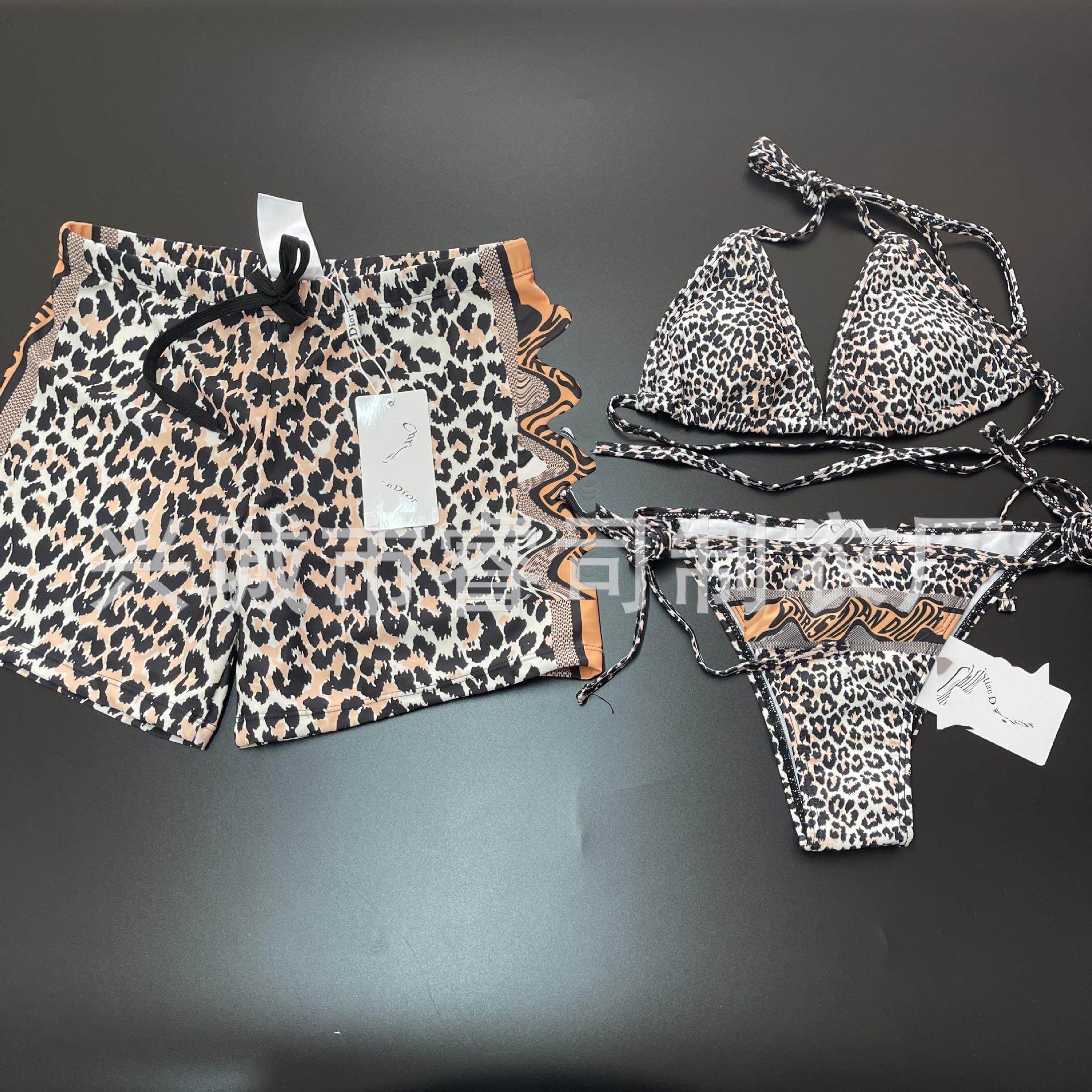 Women's bikini boxer briefs men's couple swimsuit