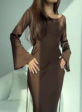 waist womens Womens neck dress alienated long round white