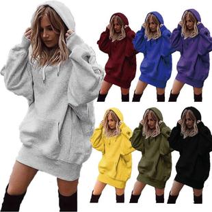 Womens tops loose solid sweatshirt pullover hooded fleece