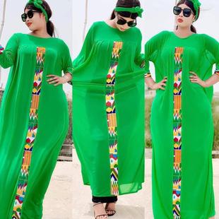 with robe size womens loose Plus vest long chiffon dress