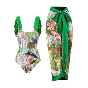 belly fashionable petal covered piece backless One swimsuit