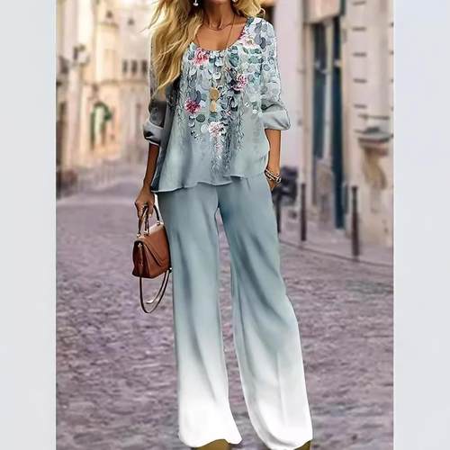 outfit festival two-piece black print collar casual womens