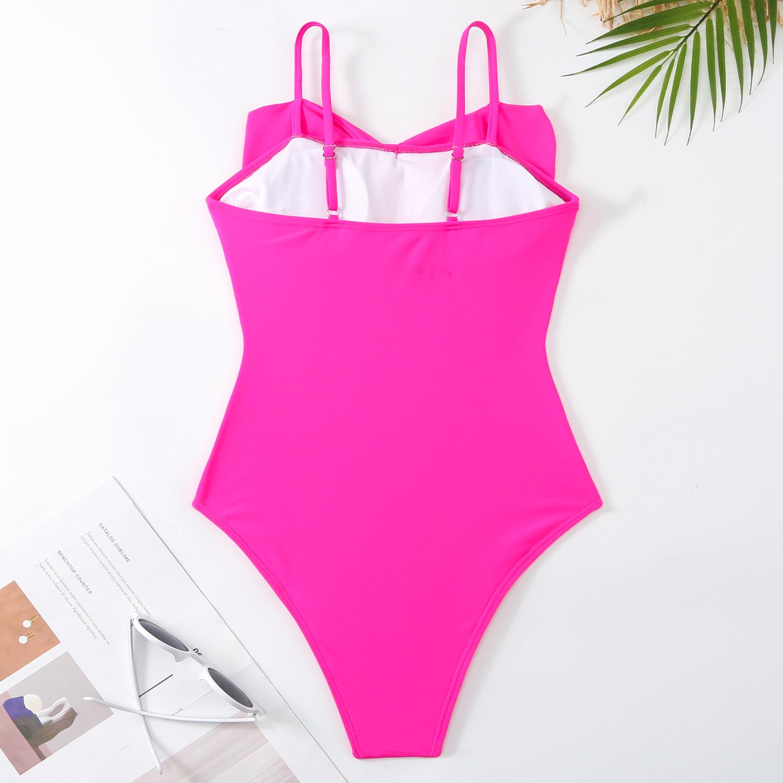 Sexy one-piece swimsuit womens hot spring one-shoulder