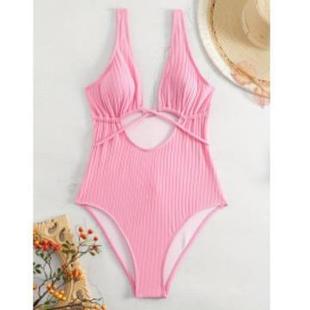 Swimsuit for women pregnant one-piece hollow lace deep V
