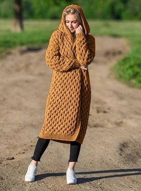 and large winter chic solid elegant jacket overcoats