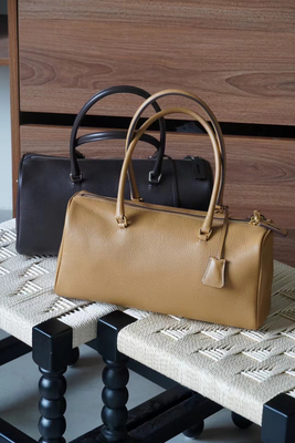 新款里外全皮枕头包高级感柔软中古包真皮手挽女包腋下包波士顿包