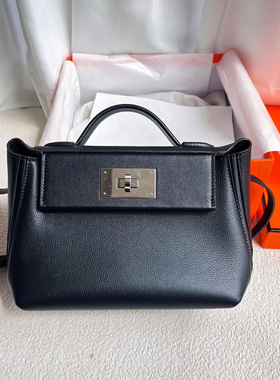 新款2424凯莉包mini进口头层牛皮女包高级感威马犬色单肩斜挎小包