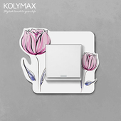 郁金香开关贴保护套创意欧式 饰套开关保护贴套 亚克力插座套开关装