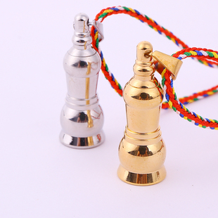 结缘钛钢五轮塔吊坠楞严咒项链男女情侣民族风饰品挂件可打开装藏