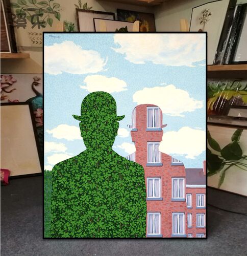 Magritte玛格丽特超现实主义定制简约风景复古装饰画客餐厅