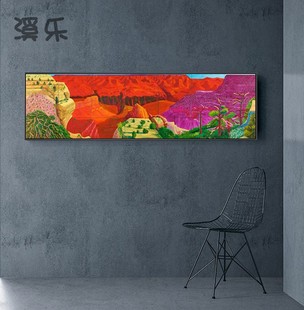 大卫.霍克尼装饰画 现代客厅艺术挂画酒店玄关壁画走廊卧室床头画
