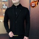 百搭打底衣型男潮款 欧货冬季 翻领拉链假两件卫衣时尚 修身 新款 男士
