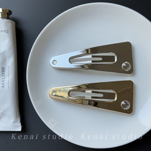 韩国进口施华水钻甜酷亮银bb夹高级感刘海边夹女简约时尚发夹发饰