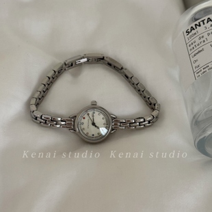 韩国进口Staccato复古水钻手链钢带表正品轻奢复古高级感腕表手表