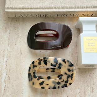 韩国进口泰莉同款扁平醋酸盘发夹开车不压头发抓夹高级感头饰发饰