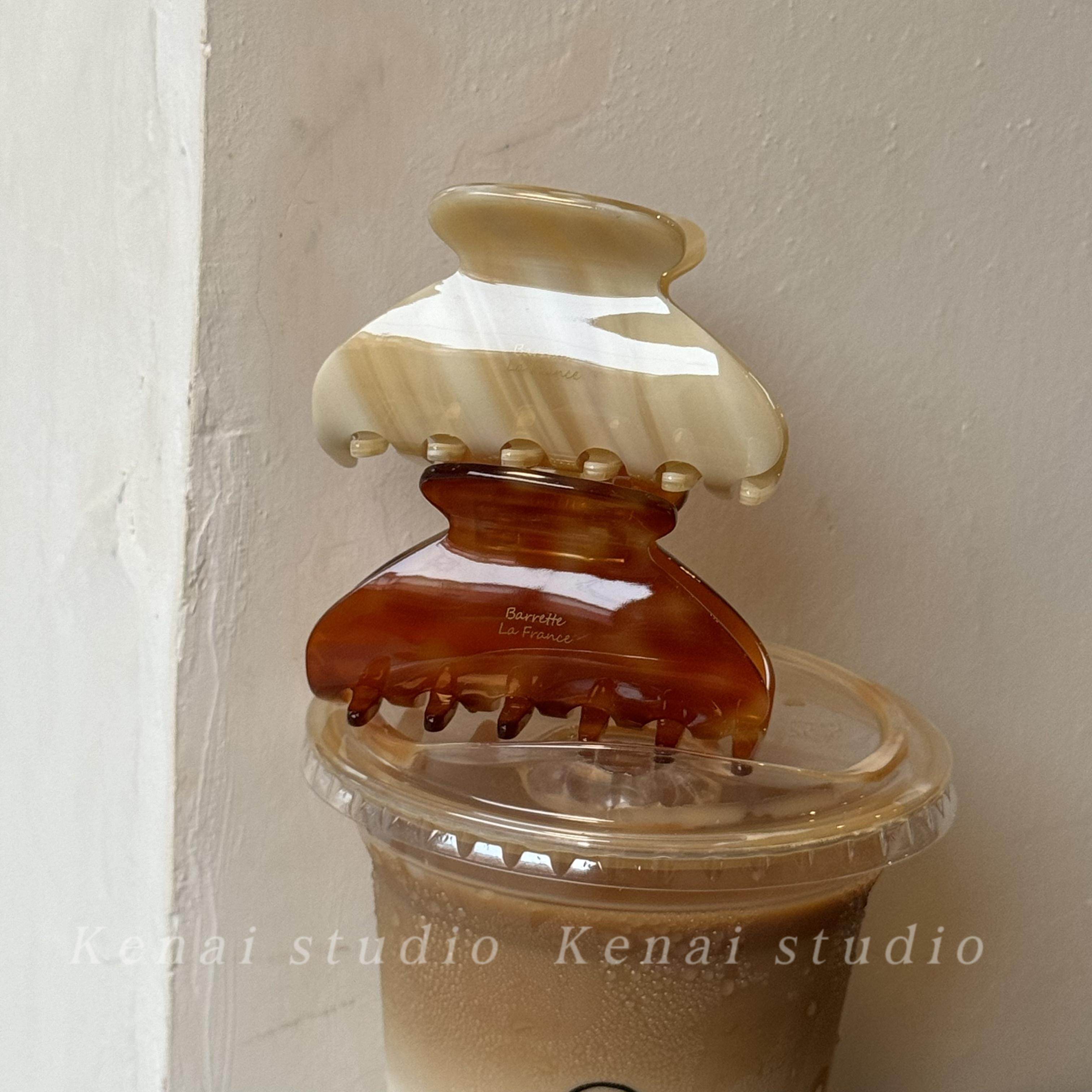 ins新款焦糖奶酪色秋冬半扎发醋酸抓夹高级法式中号鲨鱼夹盘发夹,饰品/流行首饰/时尚饰品新,发饰,淘宝优惠券,粉丝福利购,淘宝优惠卷