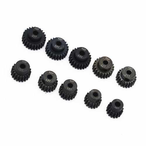 RC模型车钢齿 48DP电机齿 马达齿3.175MM轴径 16T到25T SCX10幽灵